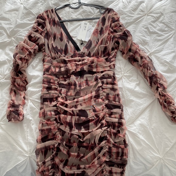 Zara Ruched Tulle Dress - Picture 2 of 4